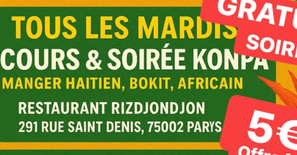 Cours de danse konpa tous les mardis
